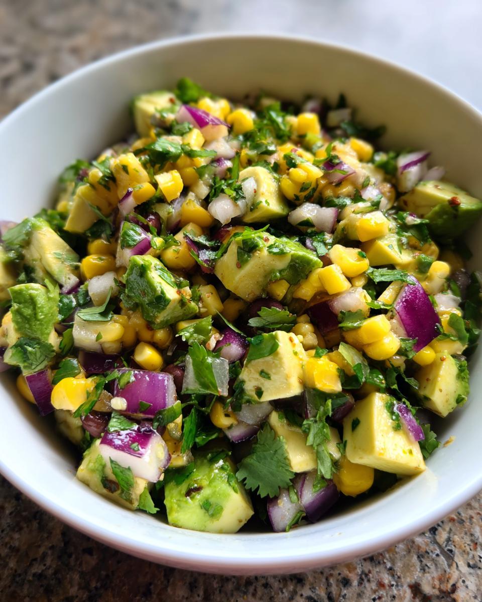 Avocado Corn and Black Bean Salsa - No cook dip and side! - detail 1