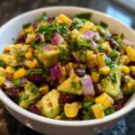 Avocado Corn and Black Bean Salsa - No cook dip and side!