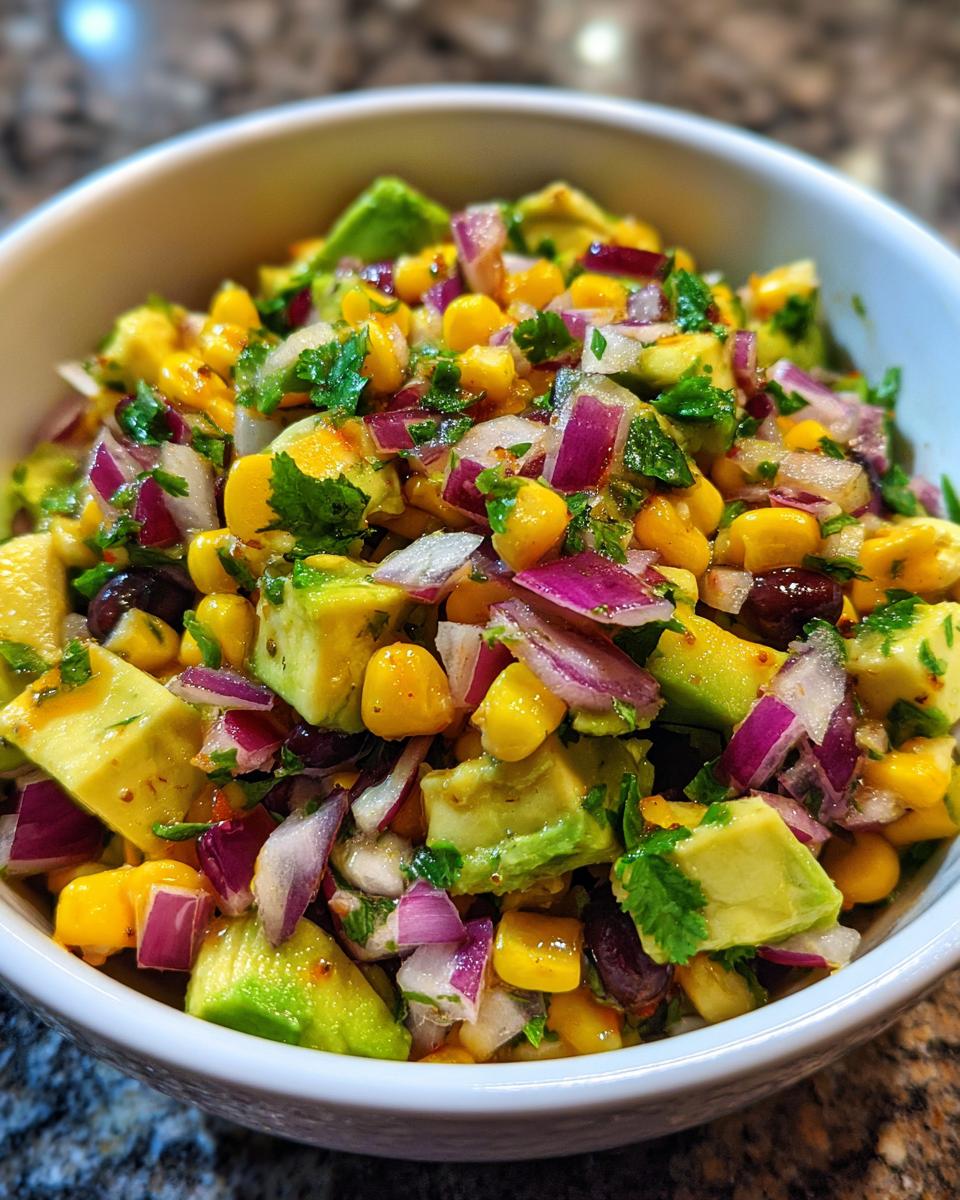 Avocado Corn and Black Bean Salsa - No cook dip and side! - detail 3