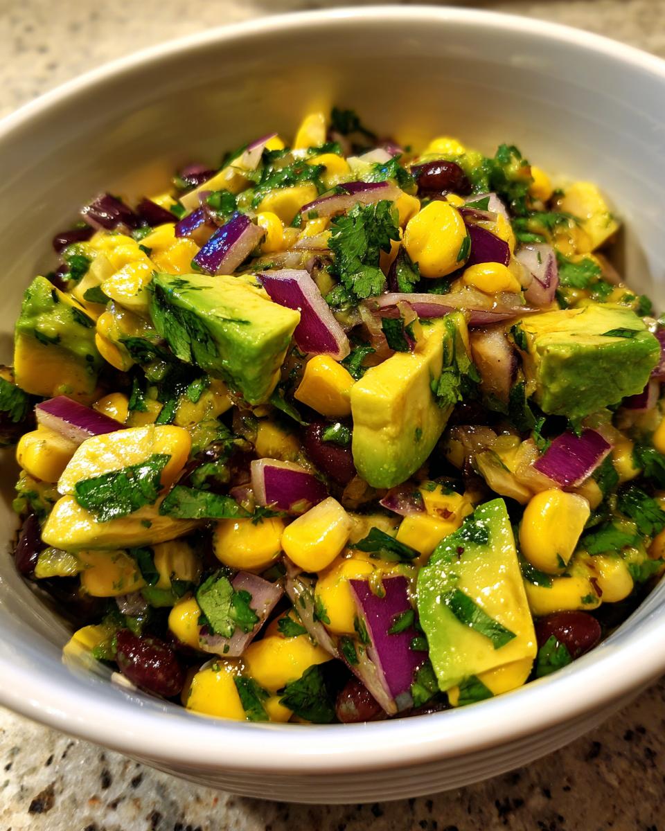 Avocado Corn and Black Bean Salsa - No cook dip and side! - detail 4