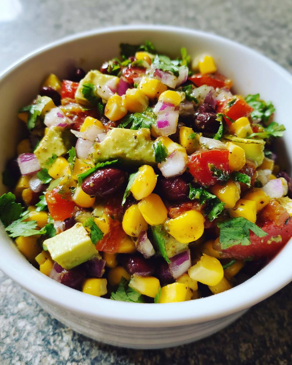 Avocado Corn and Black Bean Salsa - No cook dip and side! - detail 5