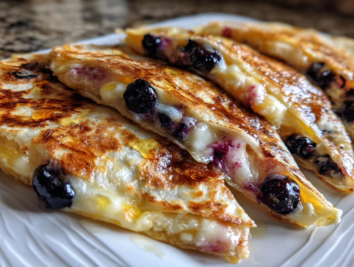 Irresistible 10-Minute Blueberry Breakfast Quesadilla Recipe