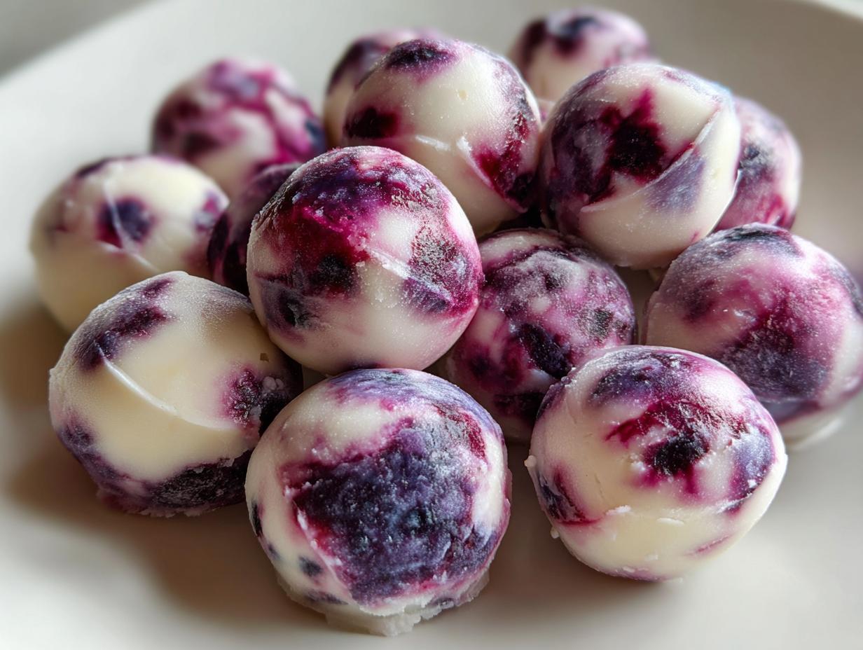Irresistible Blueberry Swirl Yogurt Bites in 10 Minutes