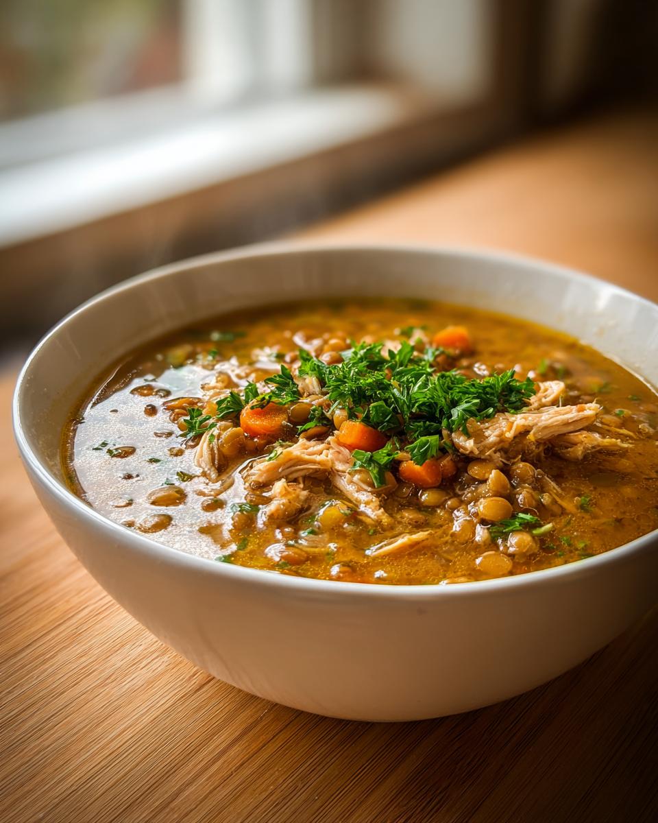 Chicken & Lentil Soup - detail 1