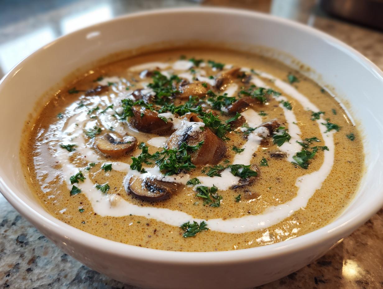 30-Minute Cream of Mushroom Soup Recipe – Pure Comfort Bliss!