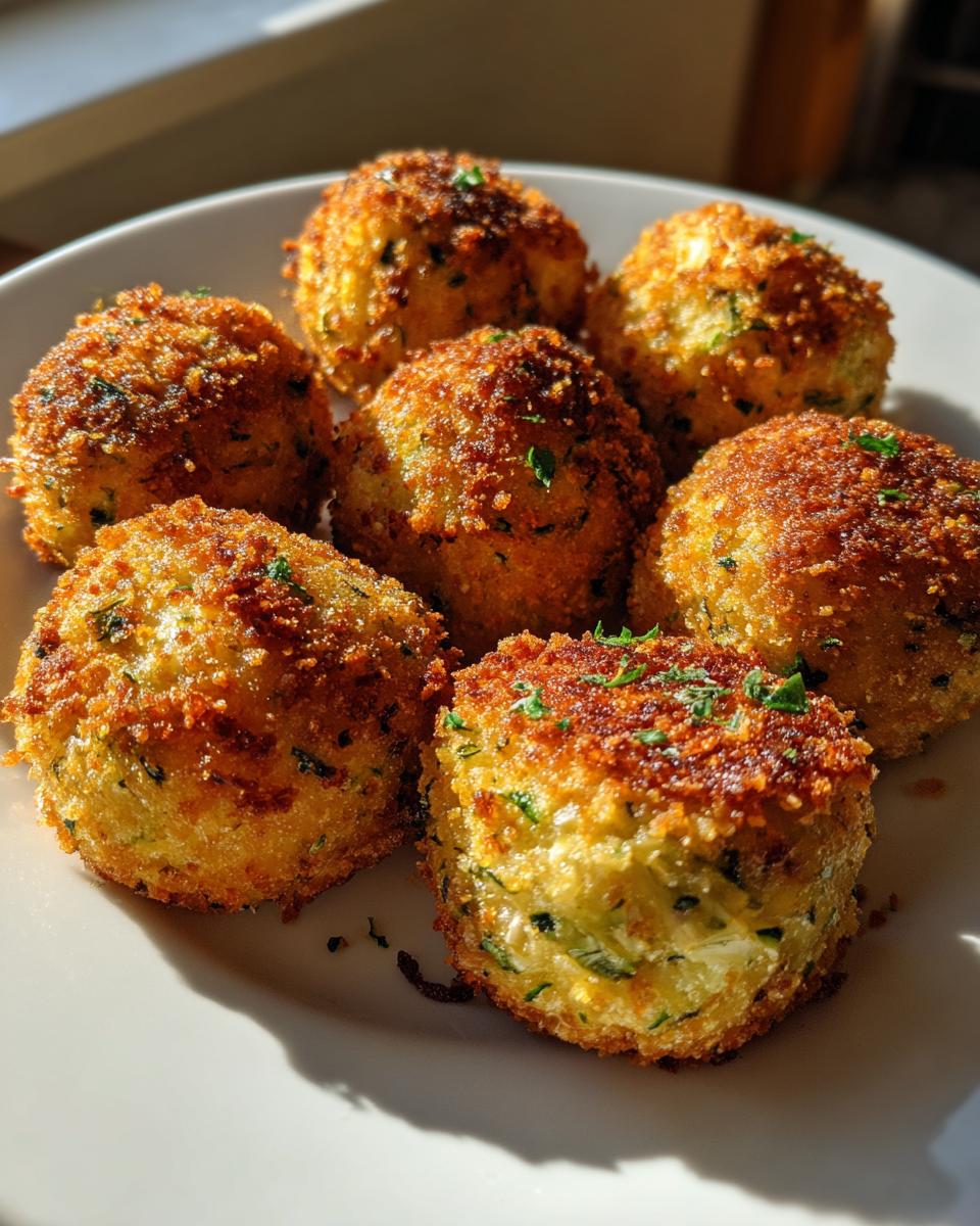 Crispy Garlic Zucchini Balls - detail 2