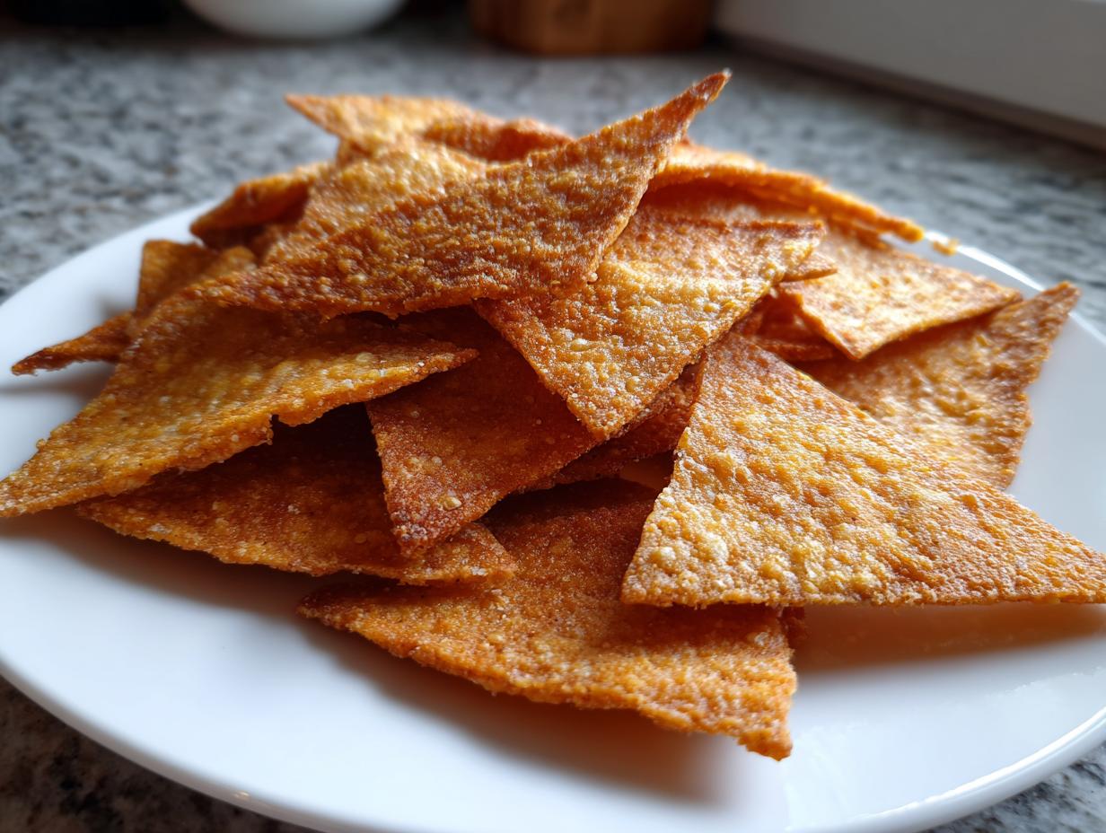 Crunchy Keto Tortilla Chips: 5-Ingredient Crispy Magic