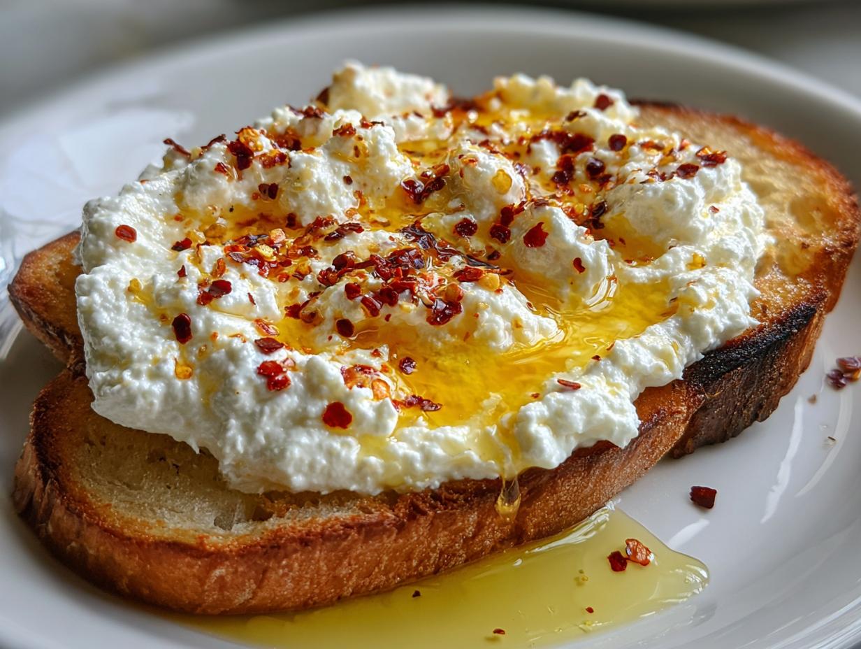 5-Minute Delicious Ricotta Dip with Hot Honey – Irresistible!