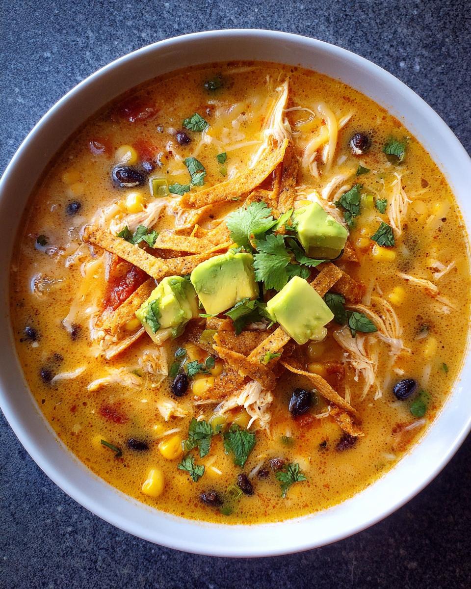 Deliciously Creamy Chicken Tortilla Soup - detail 1