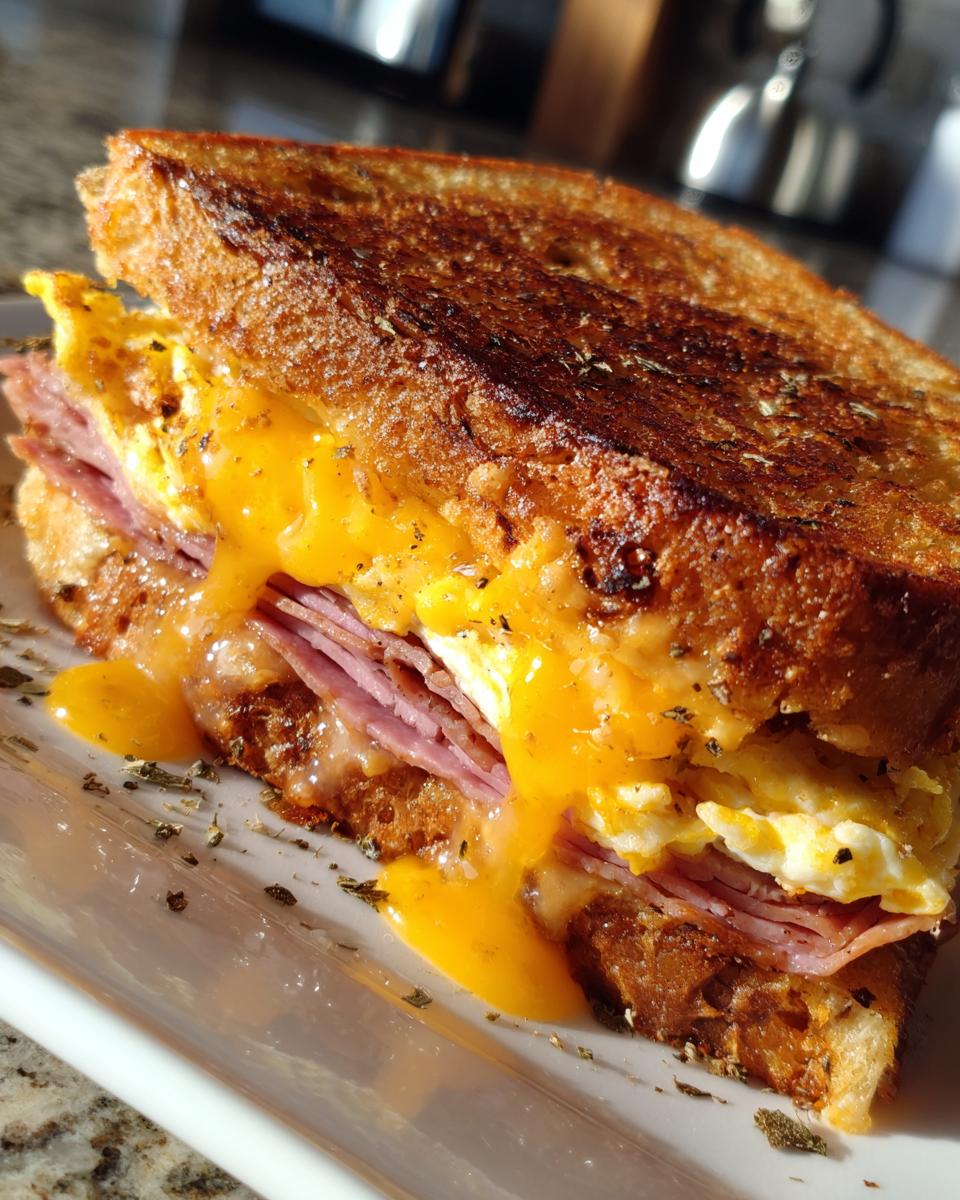 EGG AND HAM BREAKFAST SANDWICH - detail 2