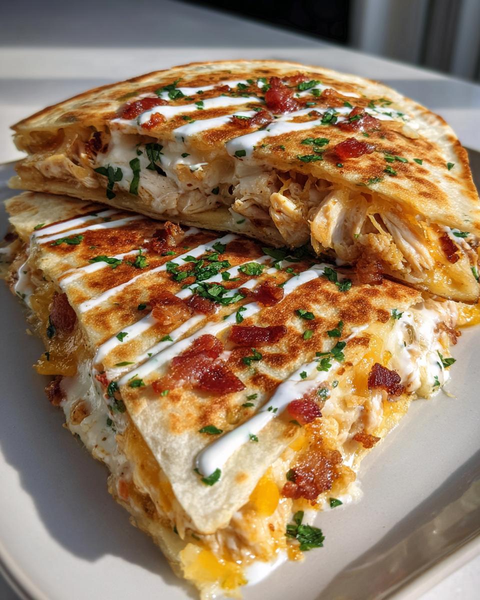 Easy Chicken Bacon Ranch Quesadillas - 20-Minute Meal! - detail 1