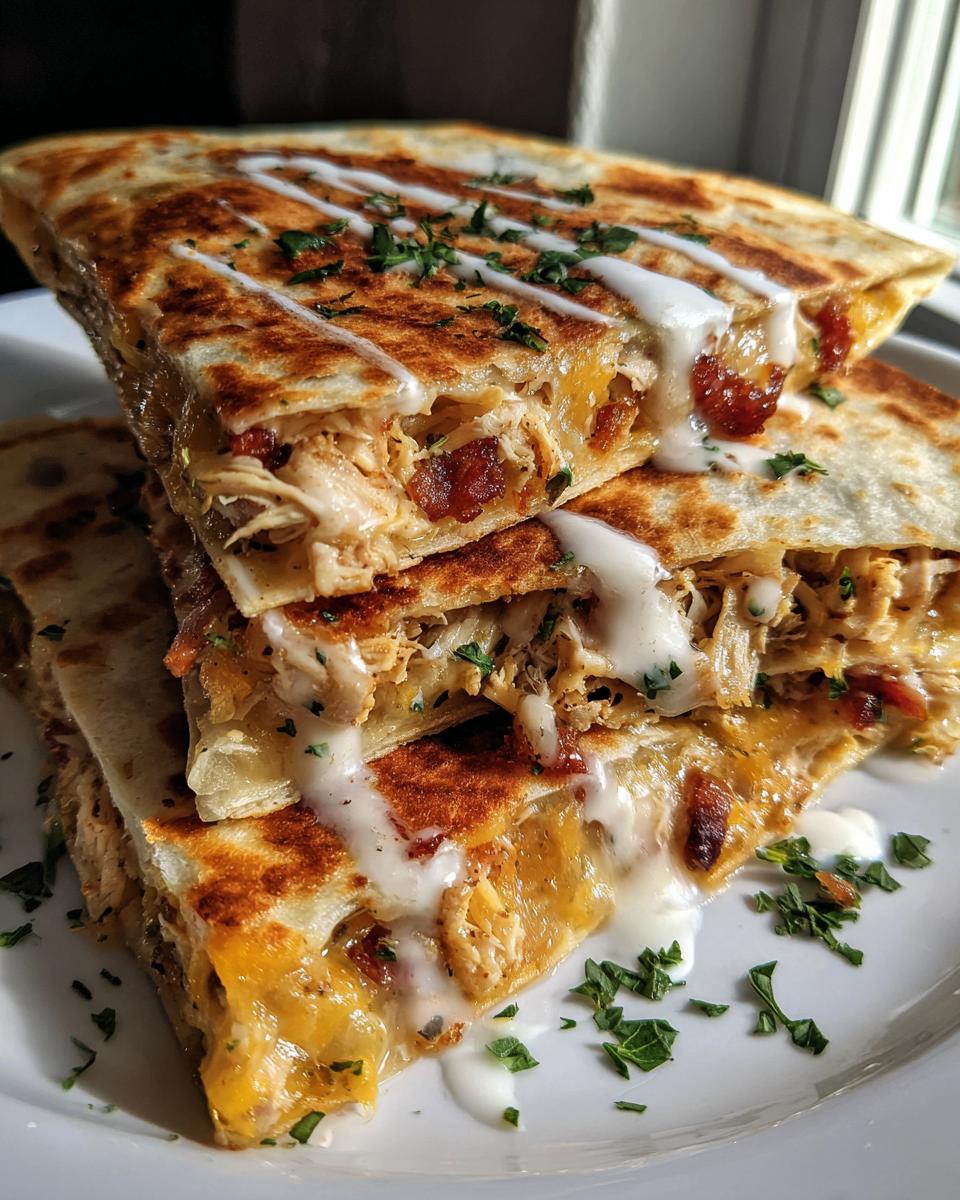 Easy Chicken Bacon Ranch Quesadillas - 20-Minute Meal! - detail 2