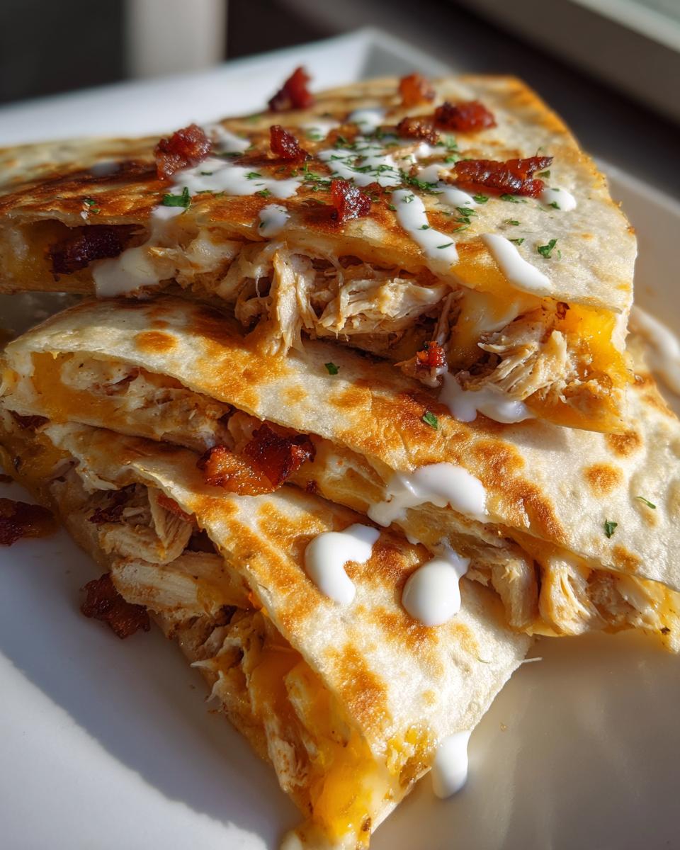 Easy Chicken Bacon Ranch Quesadillas - 20-Minute Meal! - detail 3