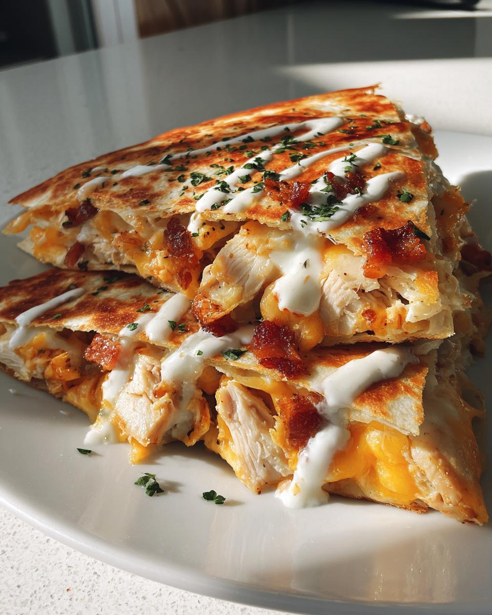 Easy Chicken Bacon Ranch Quesadillas - 20-Minute Meal! - detail 4