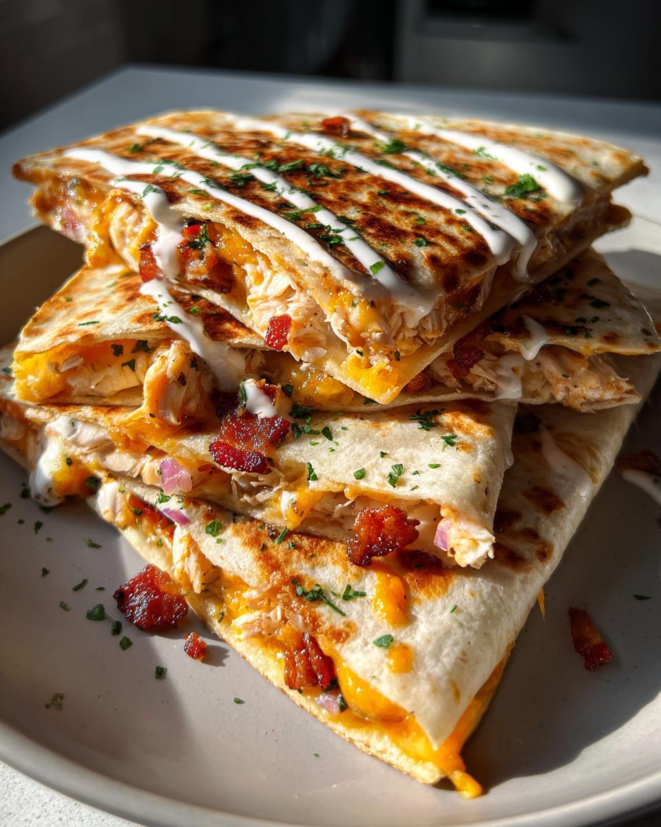 Easy Chicken Bacon Ranch Quesadillas - 20-Minute Meal! - detail 5