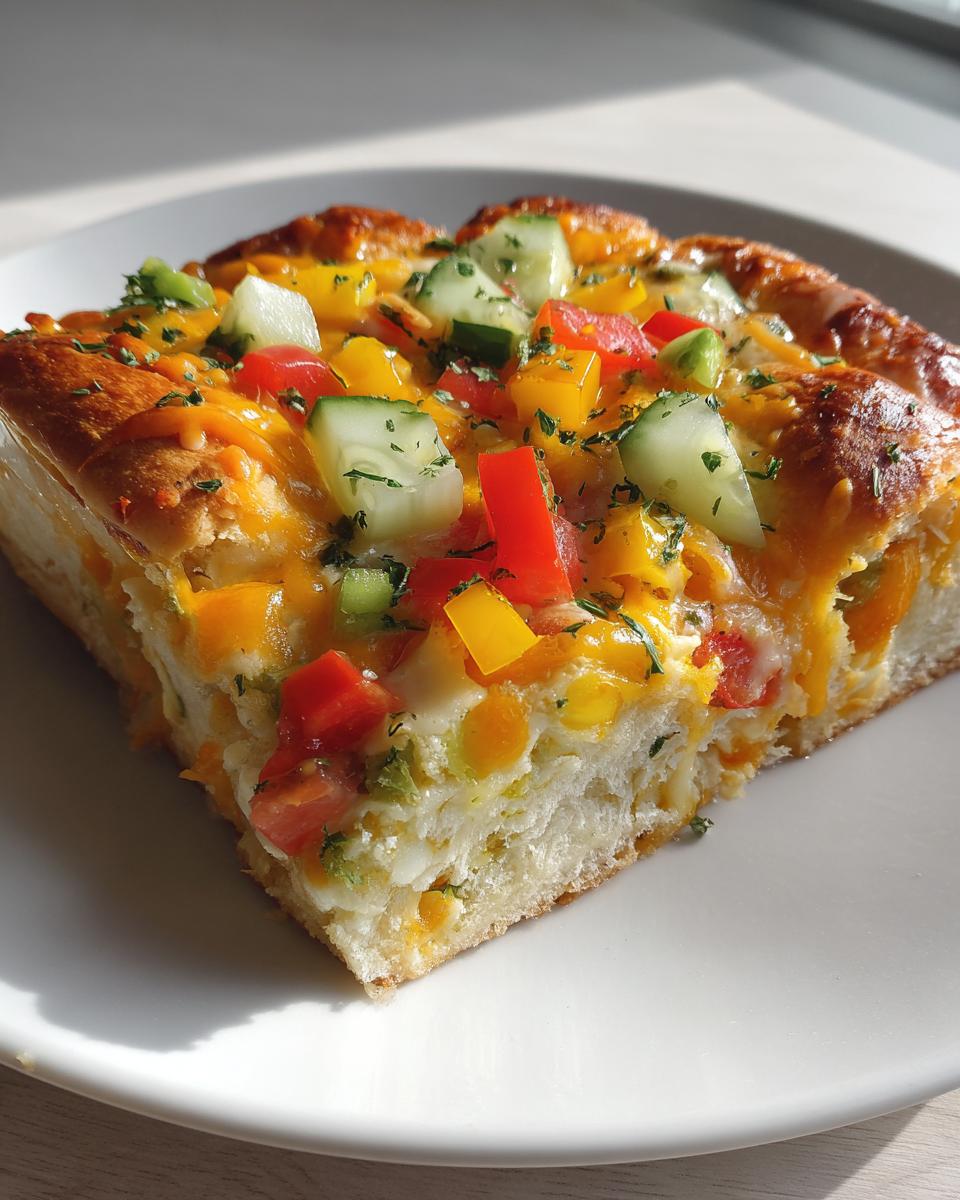 Easy Crescent Roll Veggie Pizza - detail 1