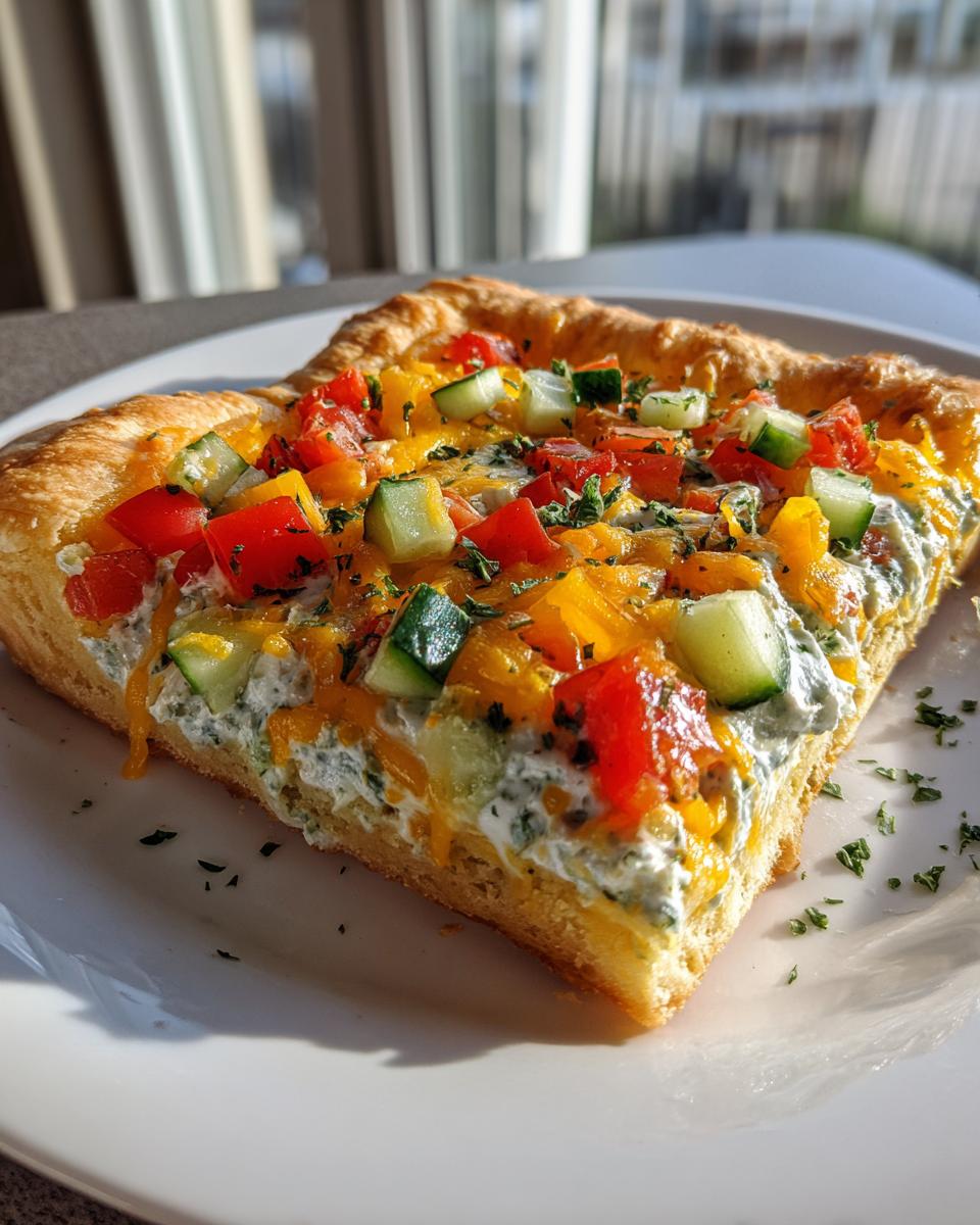 Easy Crescent Roll Veggie Pizza - detail 2