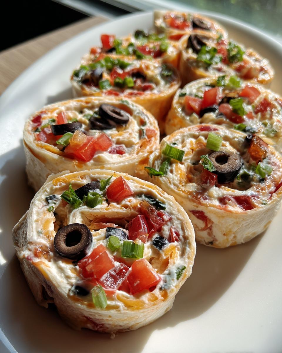 Easy Fiesta Roll Ups (Mexican Pinwheels Recipe) - detail 3
