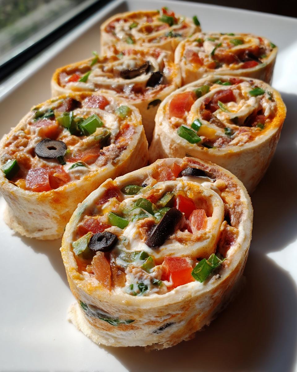 Easy Fiesta Roll Ups (Mexican Pinwheels Recipe) - detail 4