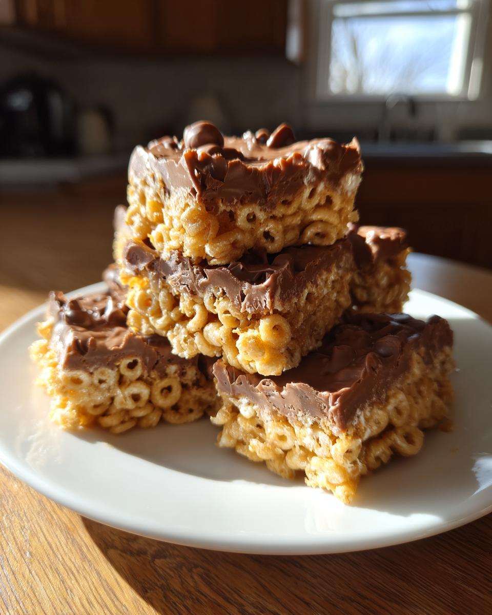 Easy No-Bake Cheerio and Peanut Butter Bars - detail 2