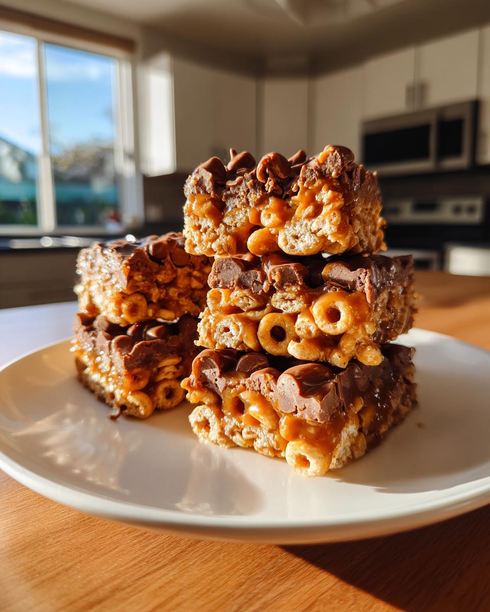 Easy No-Bake Cheerio and Peanut Butter Bars - detail 4