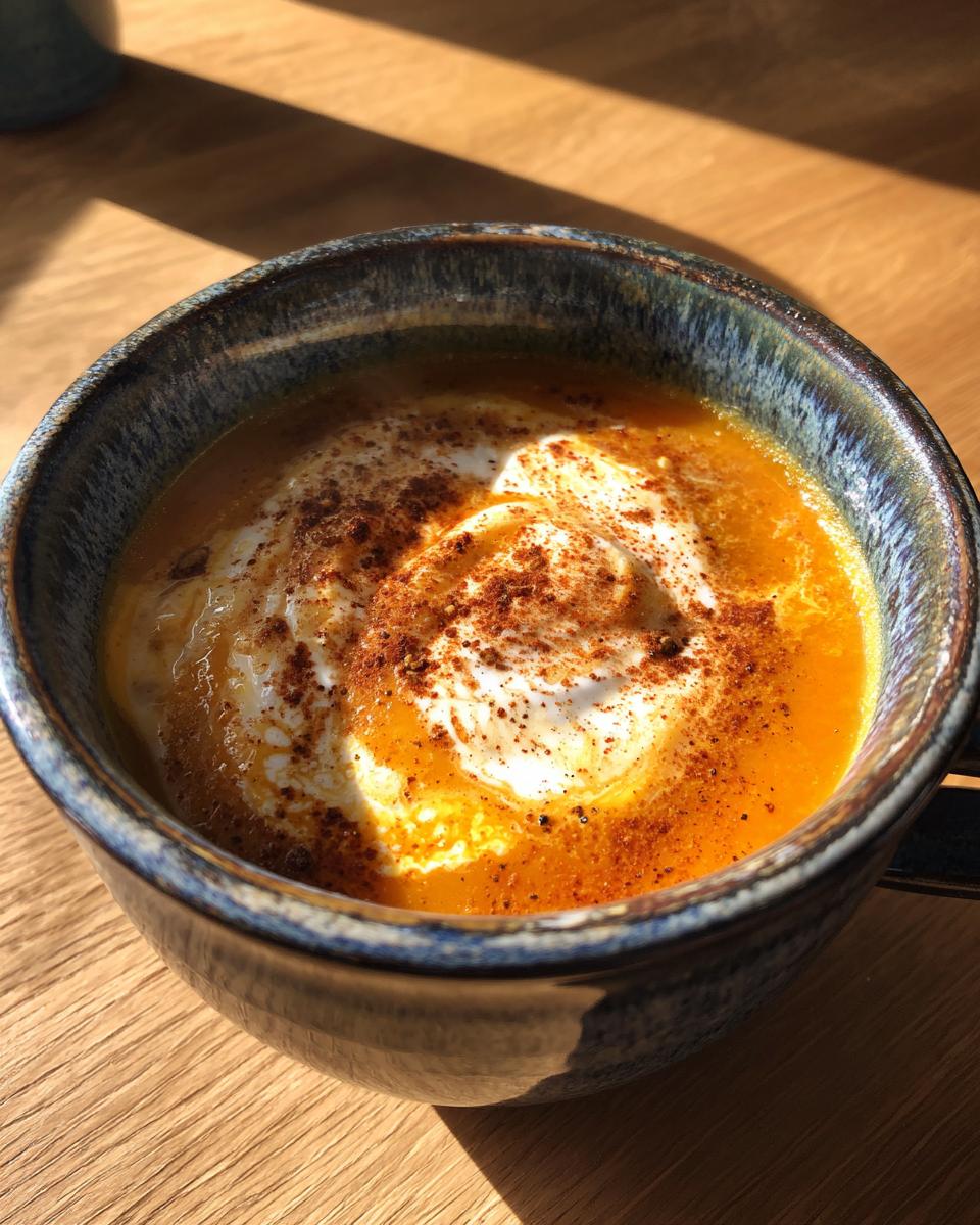 Easy Spiced Carrot and Sweet Potato Soup - detail 1