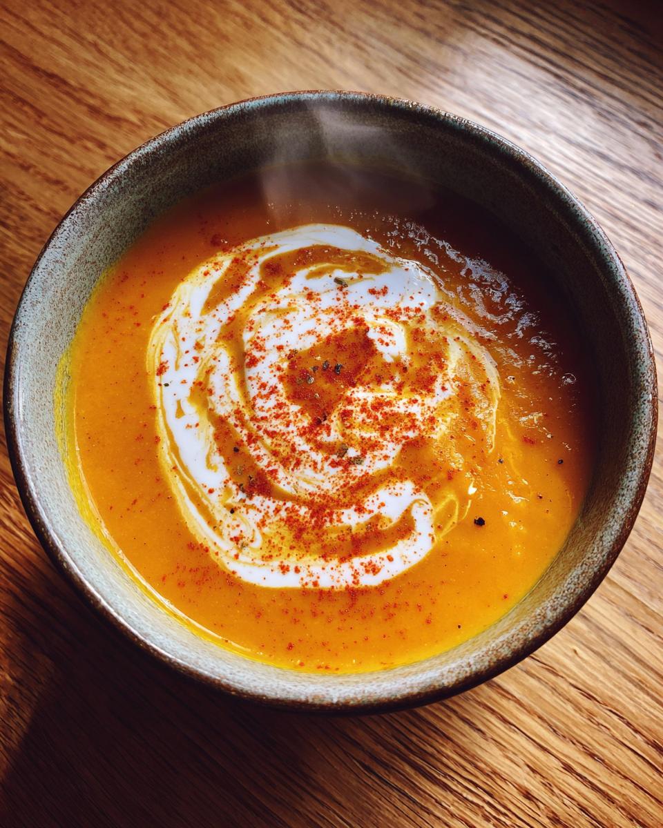 Easy Spiced Carrot and Sweet Potato Soup - detail 2