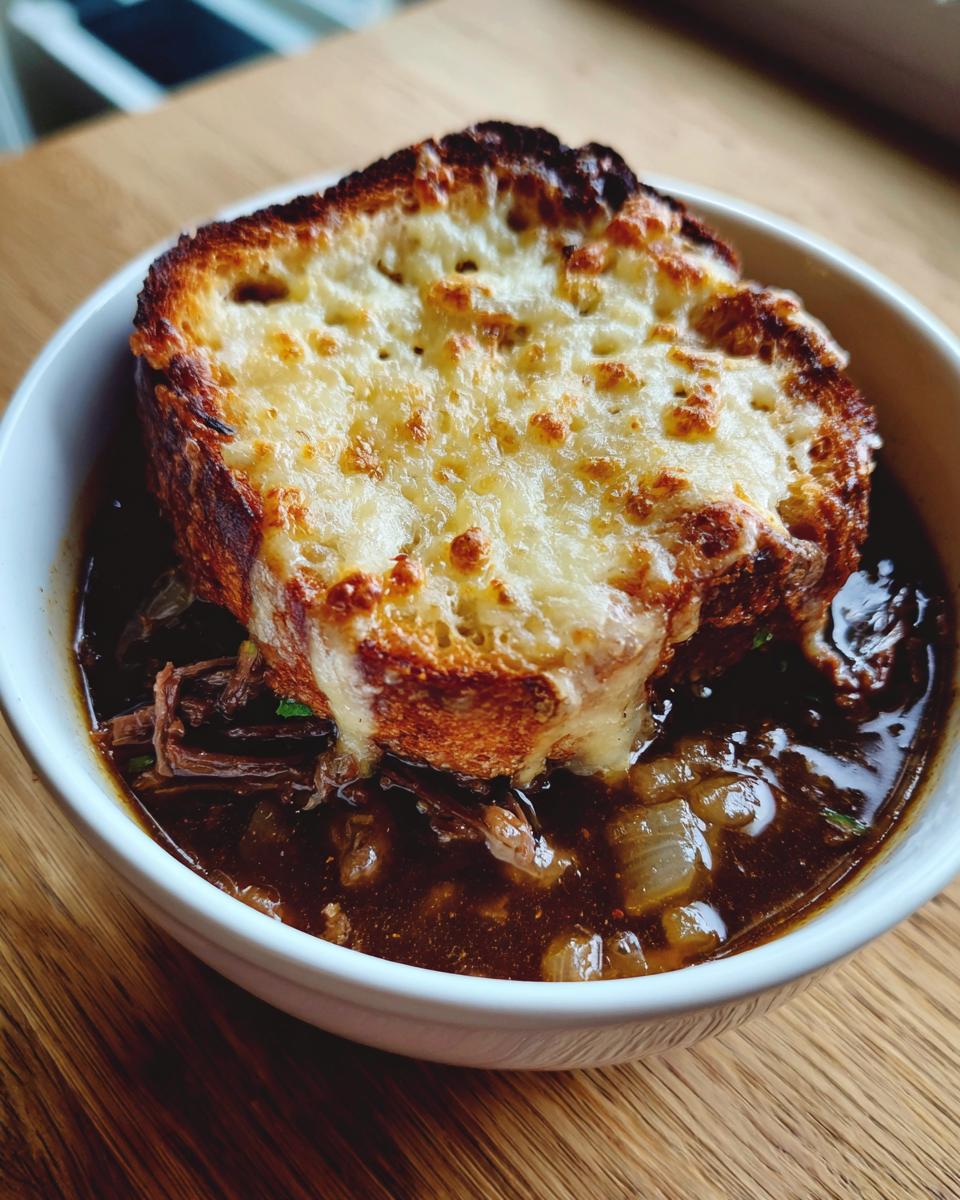 French Onion Beef Short Rib Soup - detail 1
