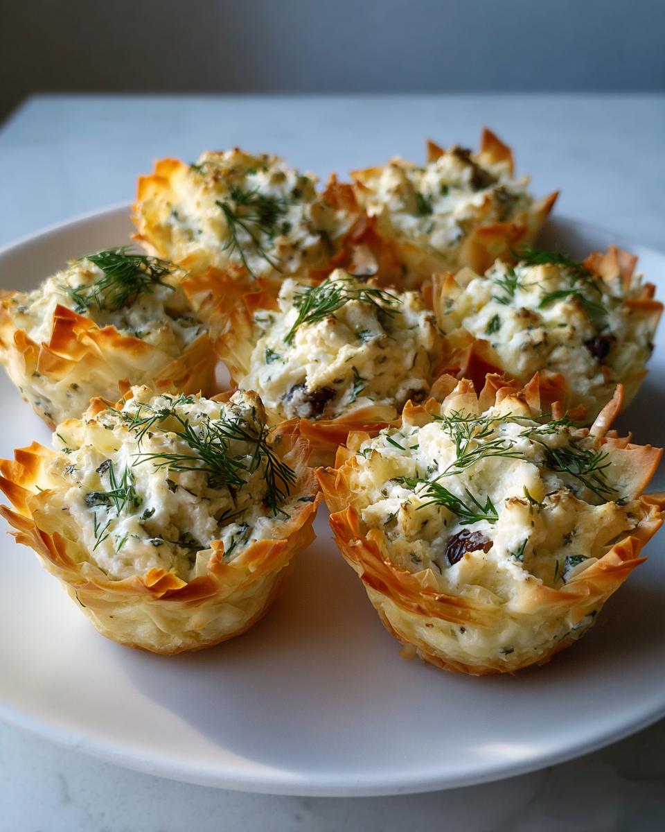 Greek Feta Dip Phyllo Cups Appetizer - detail 2