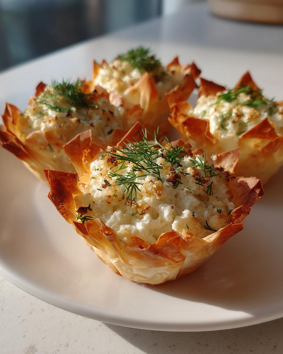 Greek Feta Dip Phyllo Cups Appetizer - detail 3