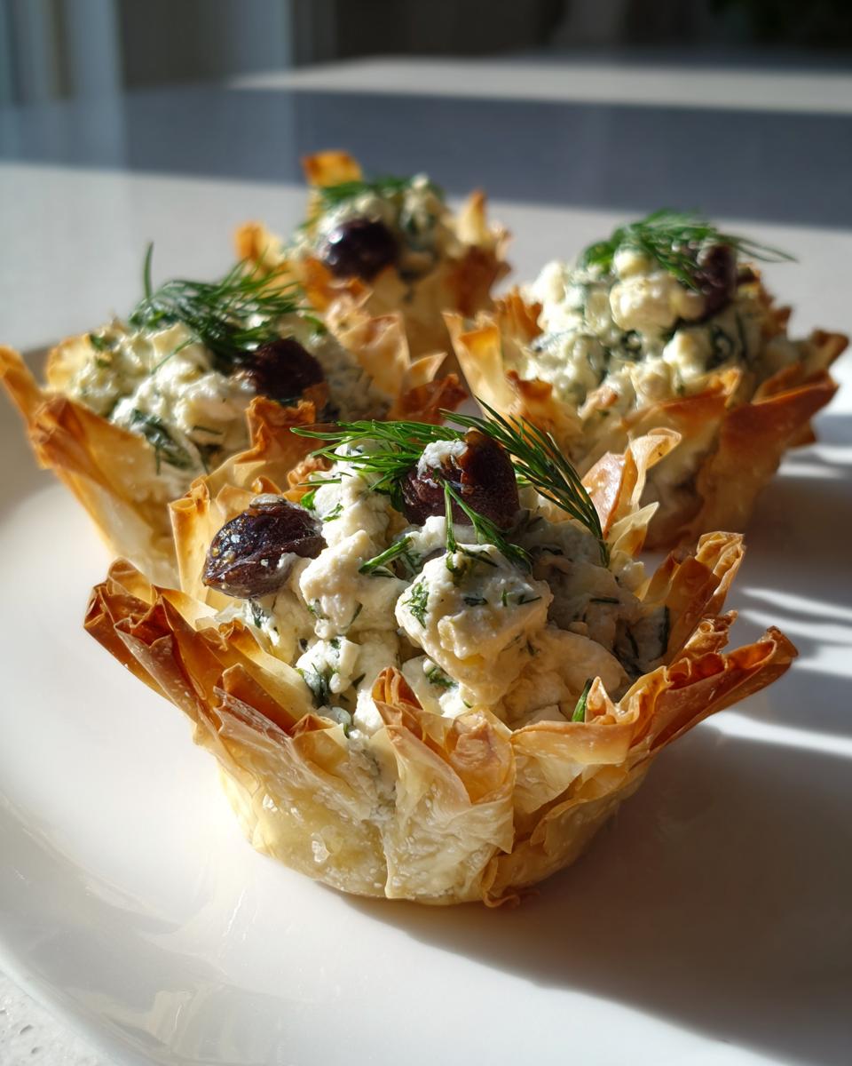 Greek Feta Dip Phyllo Cups Appetizer - detail 4