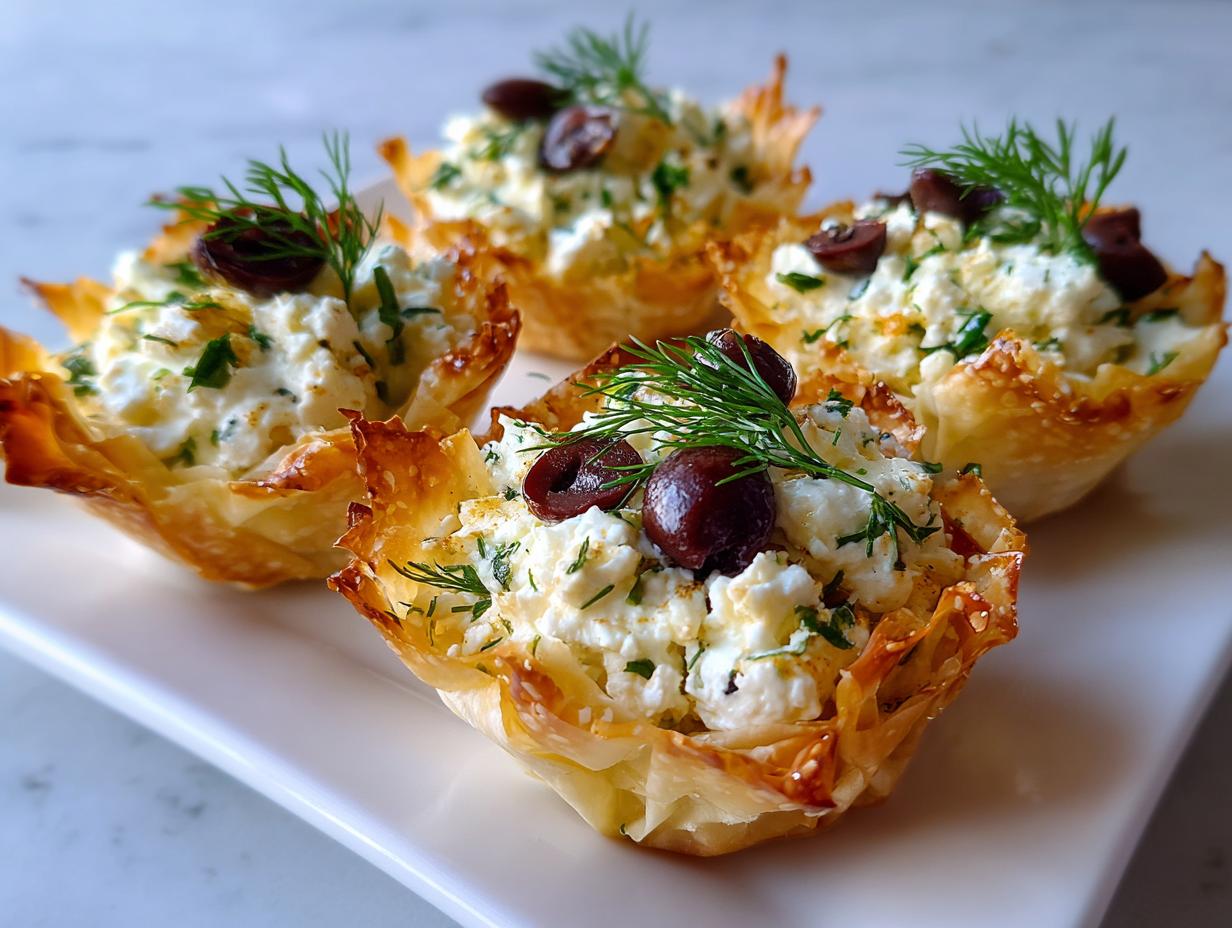Irresistible Greek Feta Dip Phyllo Cups in 15 Min
