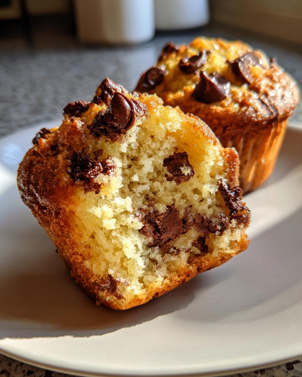 Greek Yogurt Chocolate Chip Muffins - detail 1