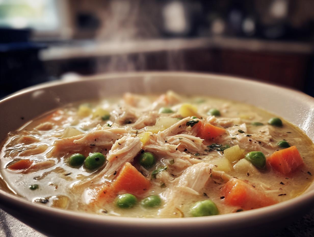 Hearty 30-Minute Healthy Chicken Pot Pie Soup Bliss