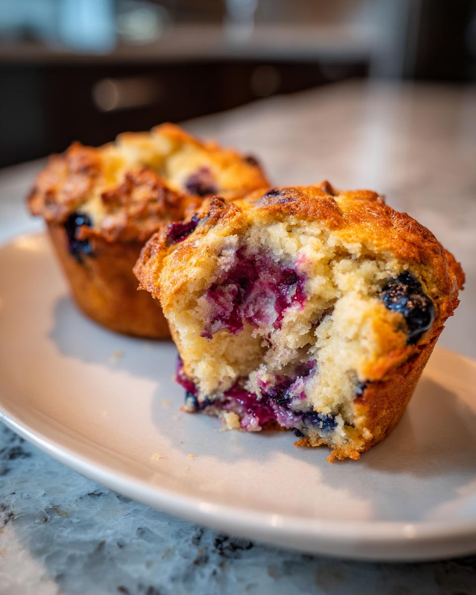 Healthy Greek Yogurt Blueberry Protein Muffins - detail 1