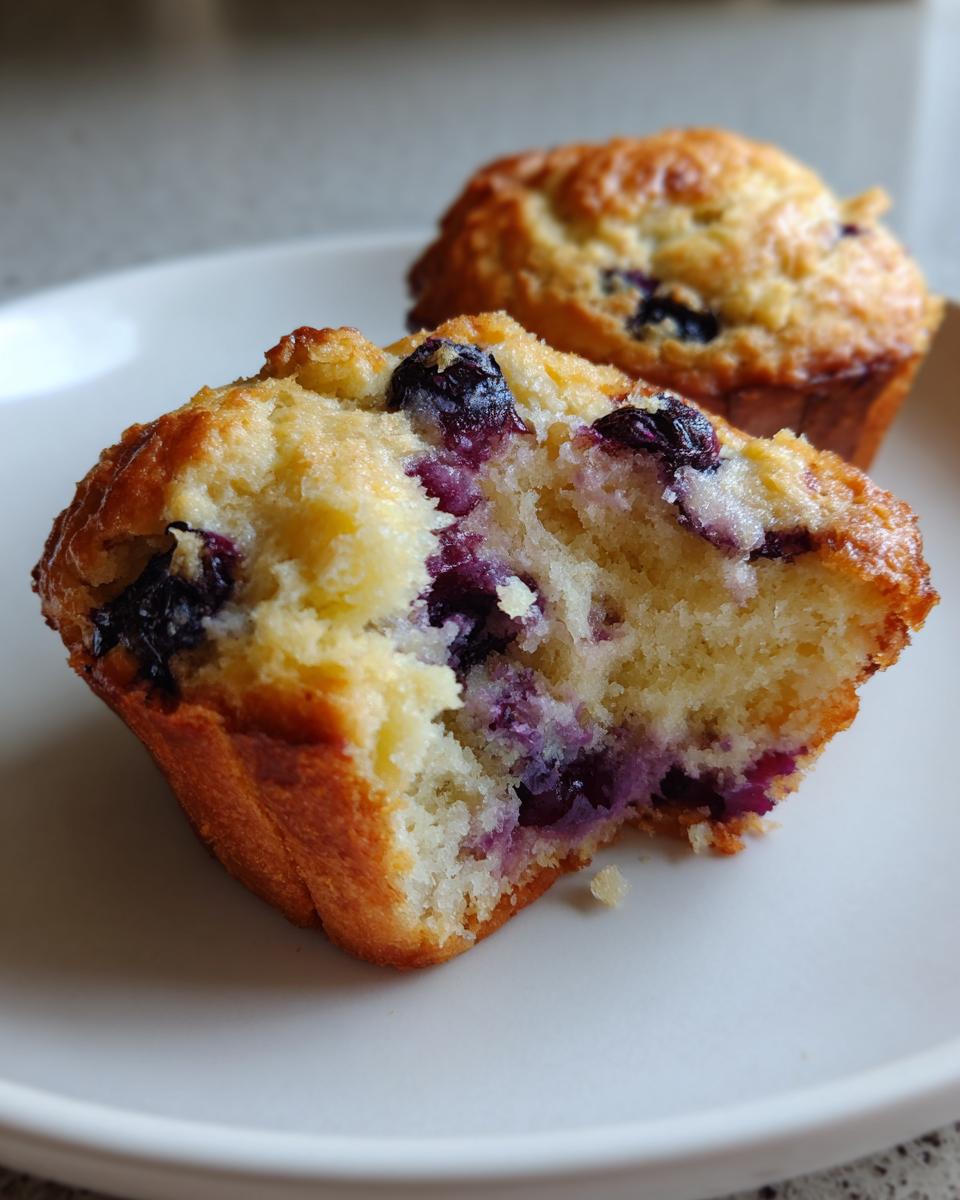 Healthy Greek Yogurt Blueberry Protein Muffins - detail 3