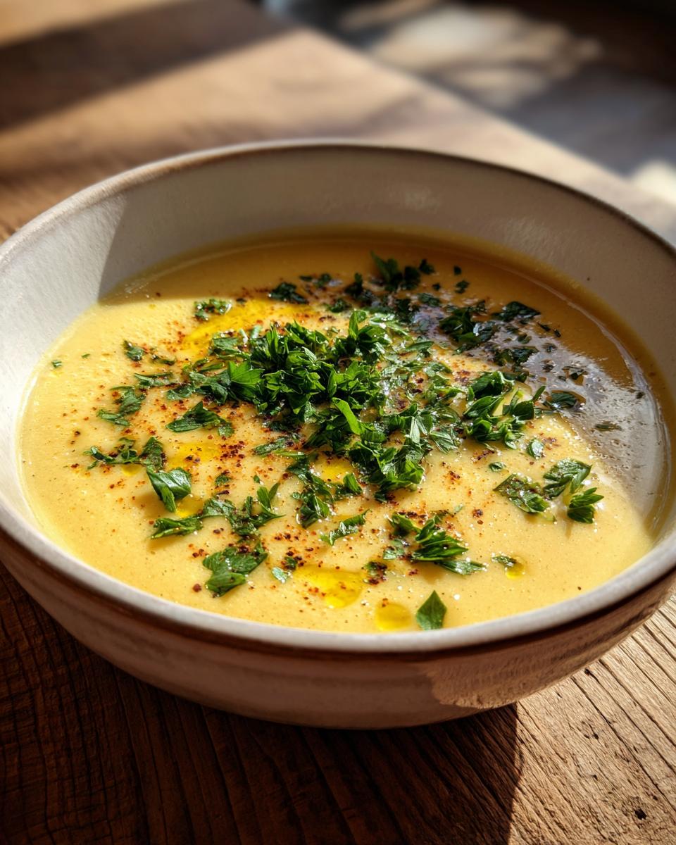 Healthy Mediterranean Cauliflower Soup - detail 2
