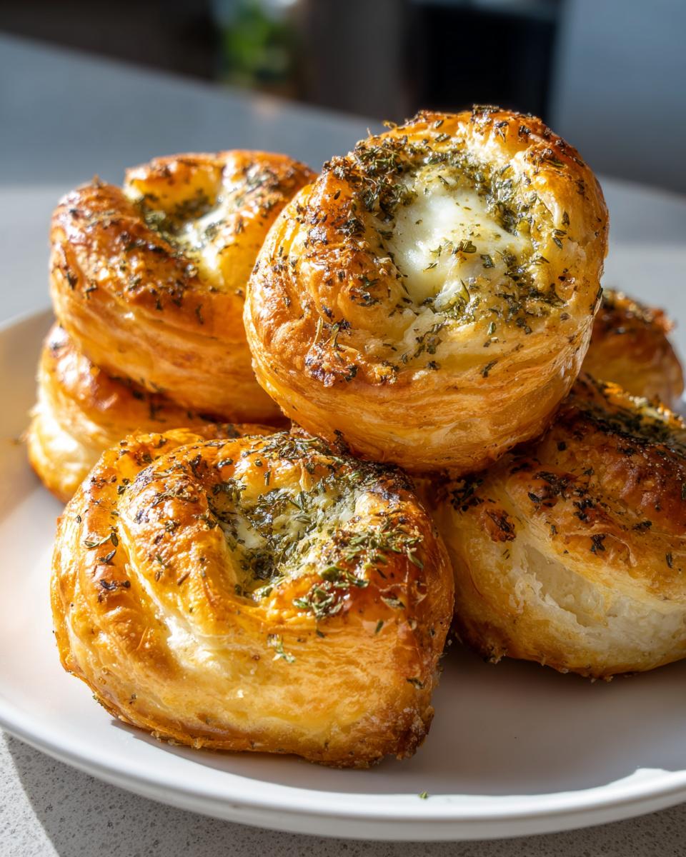 Herb & Cheese Stuffed Puff Pastry Bites - detail 1