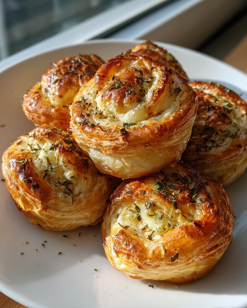 Herb & Cheese Stuffed Puff Pastry Bites - detail 2