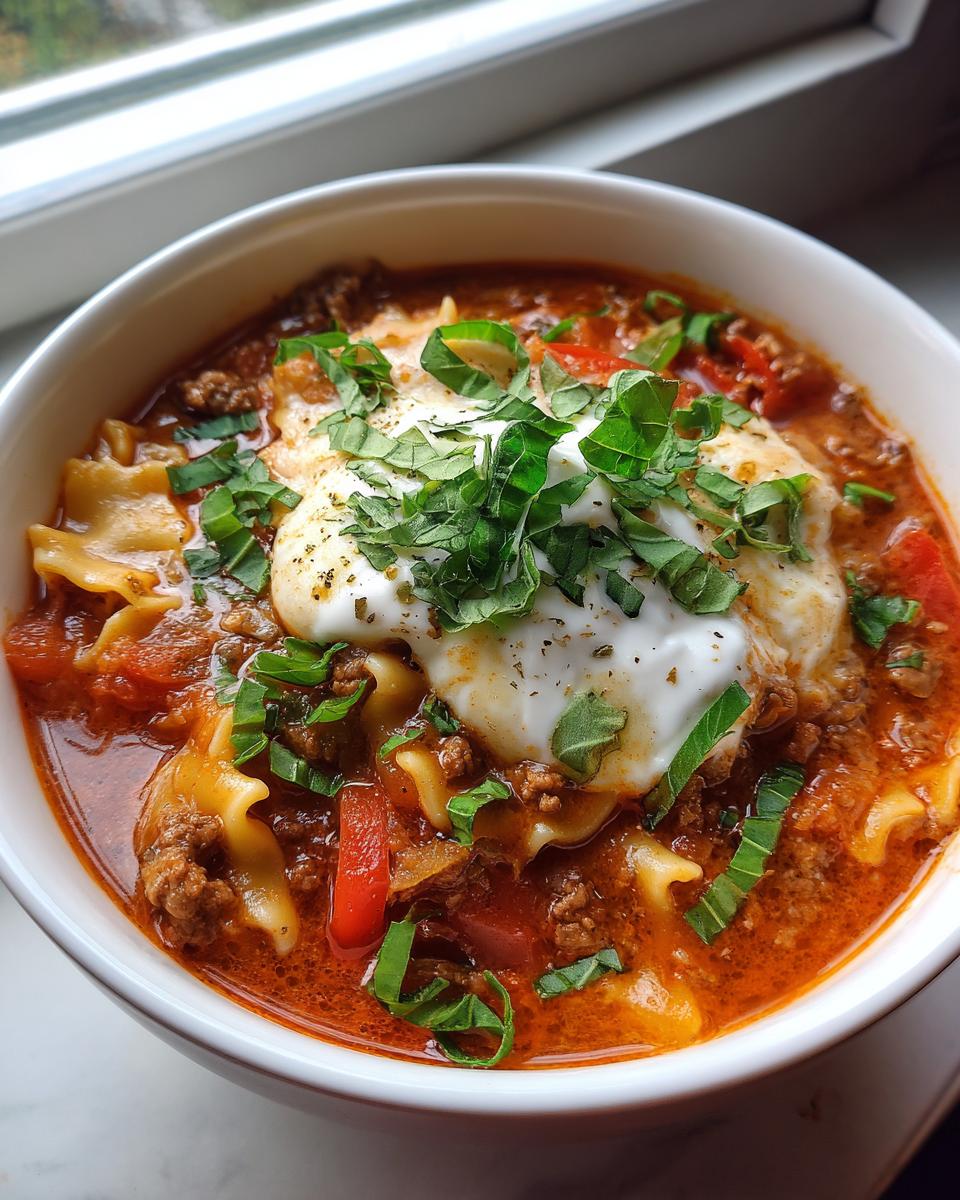 High Protein Lasagna Soup - detail 1