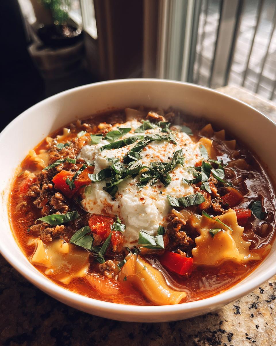 High Protein Lasagna Soup - detail 4