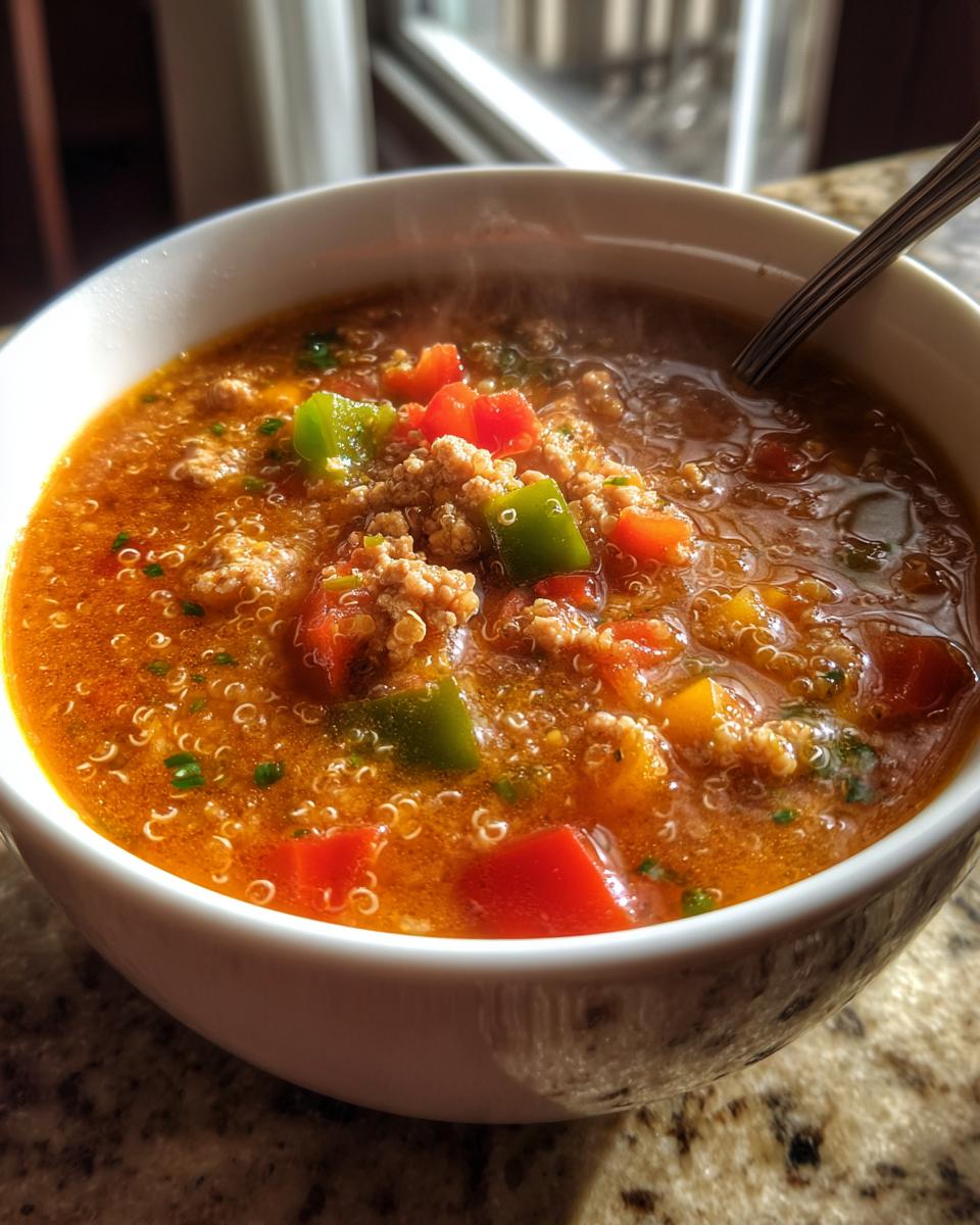 High Protein Stuffed Pepper Soup - detail 1