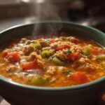 High Protein Stuffed Pepper Soup