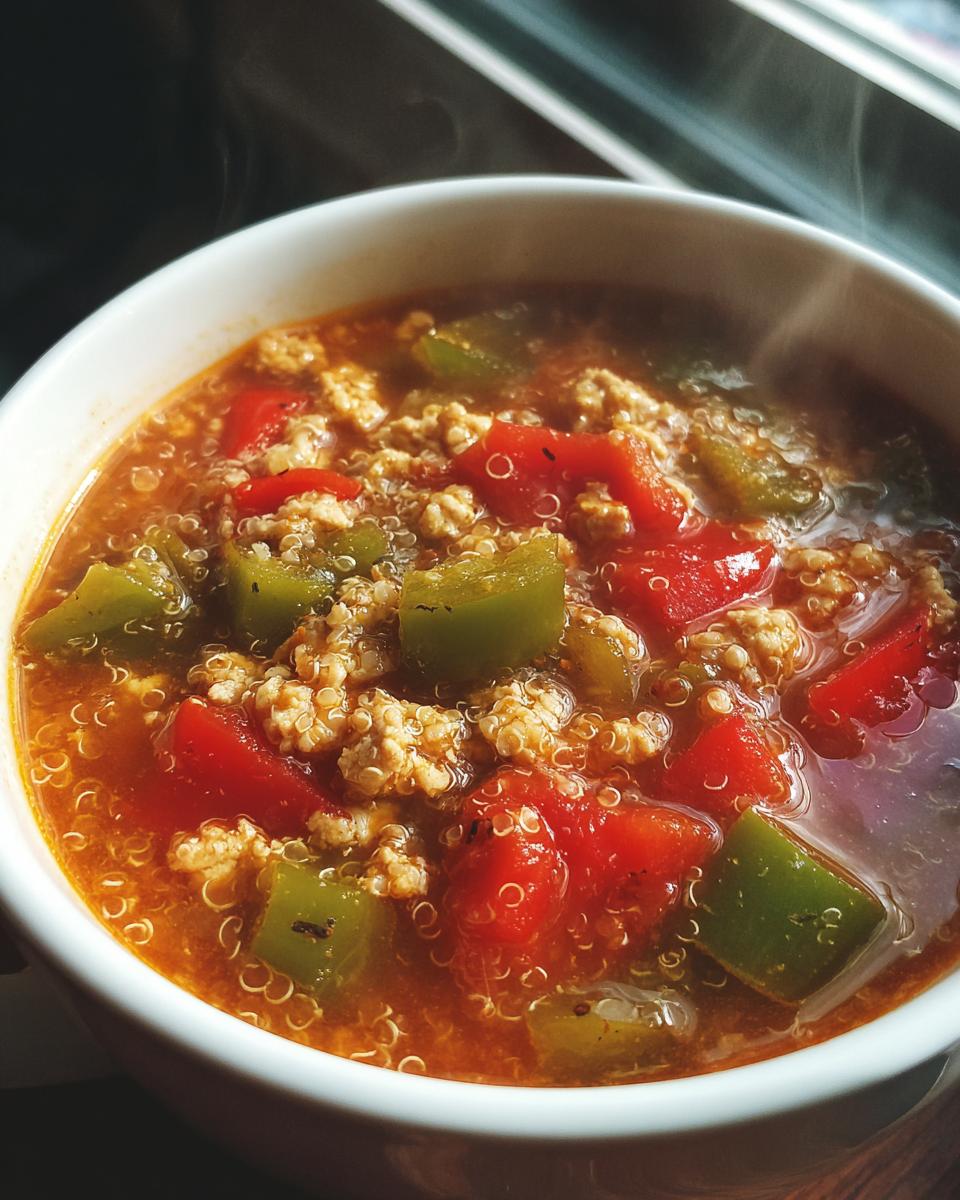 High Protein Stuffed Pepper Soup - detail 2