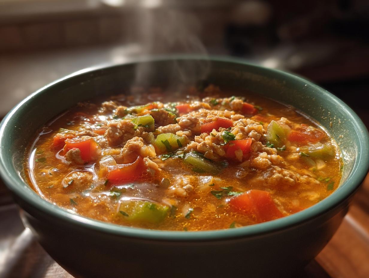 25g Protein Stuffed Pepper Soup You Need Tonight