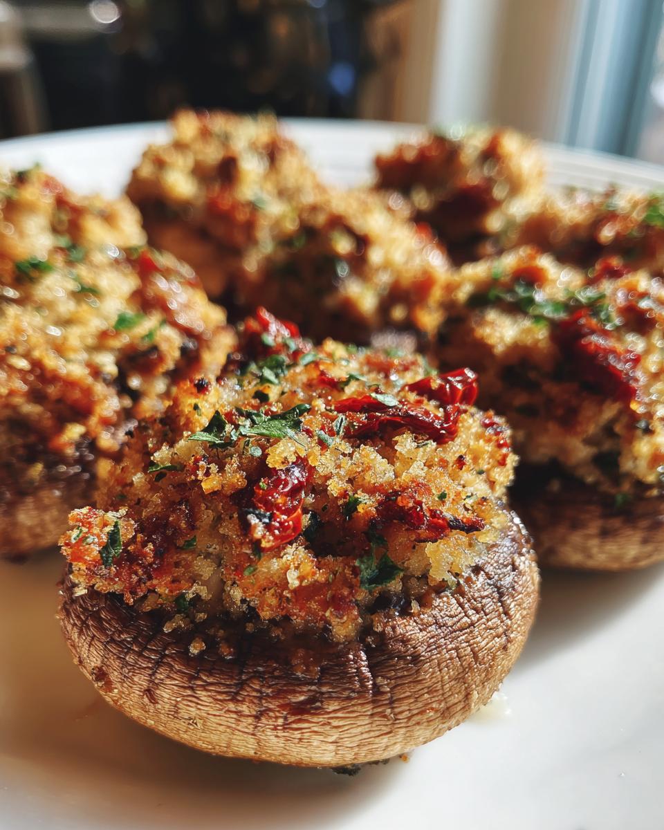 Italian Stuffed Mushrooms with Sundried Tomatoes & Sausage - detail 5