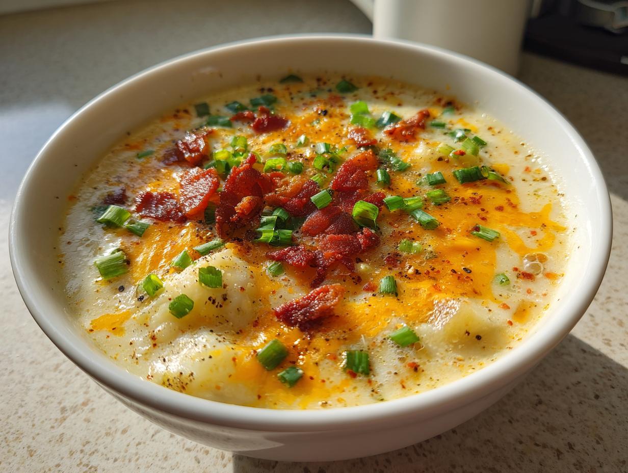 40-Minute Loaded Potato Soup Recipe – Rich Comfort in Every Bite
