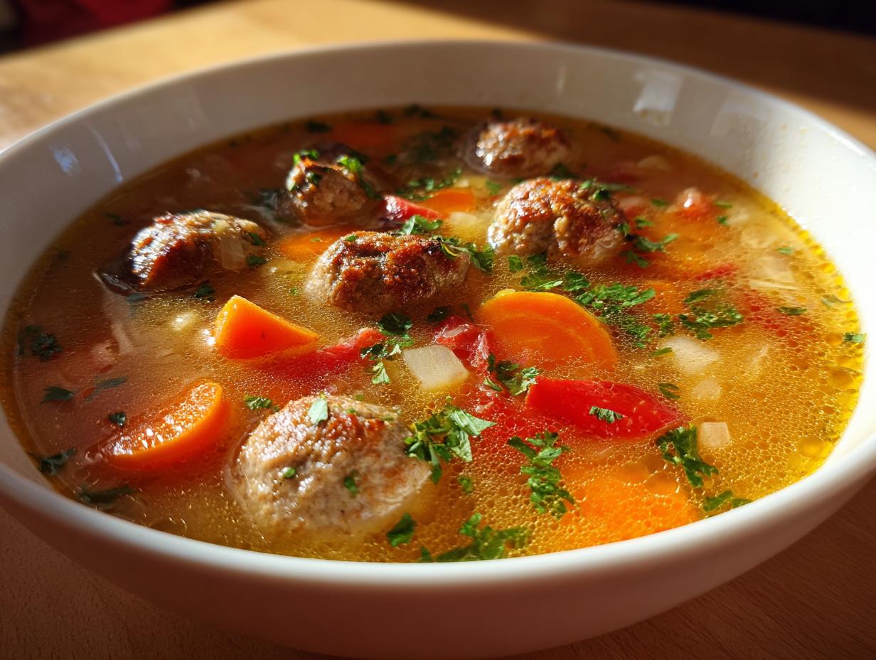 20-Minute Meatball Soup Recipe – Pure Comfort in a Bowl