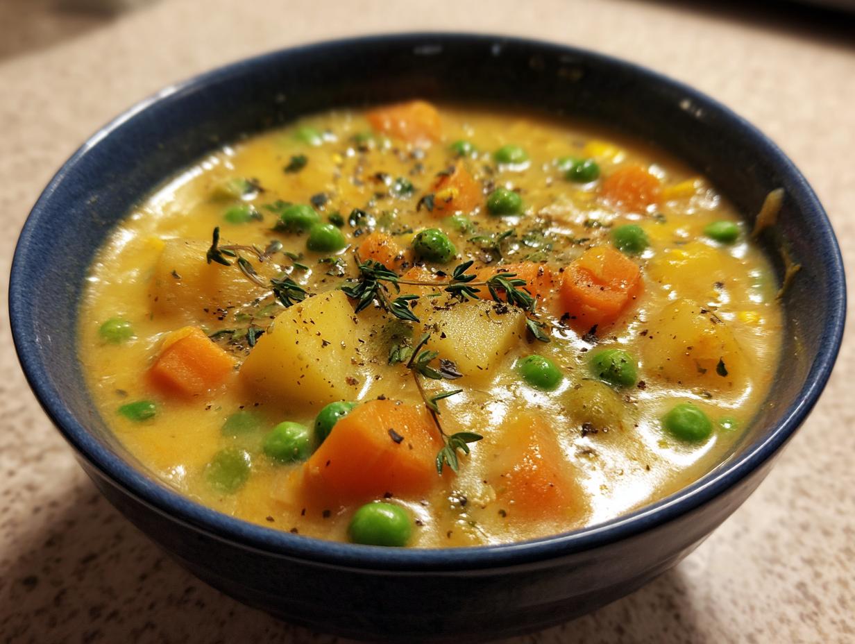 35-Minute One Pot Creamy Vegetable Soup That Wows