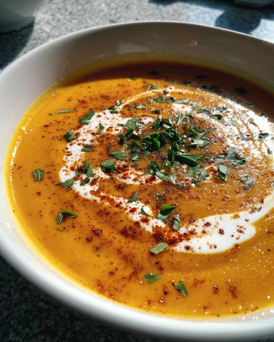 Spicy Butternut Squash Sweet Potato Soup - detail 1